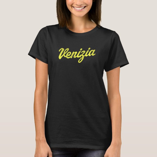 Venizia Italia Retro Script Venice Italy boys girl T-Shirt (Front)