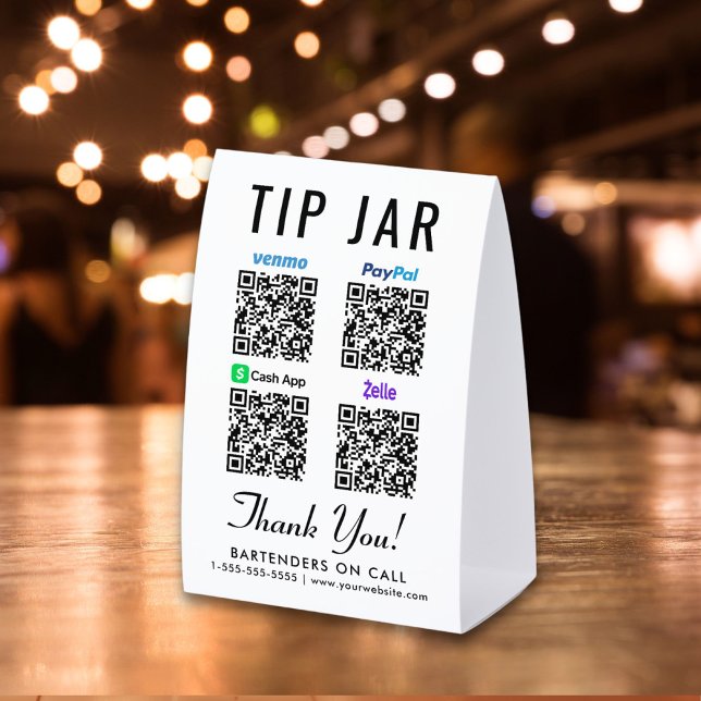Venmo CashApp PayPal Zelle QR Tip Jar (Creator Uploaded)