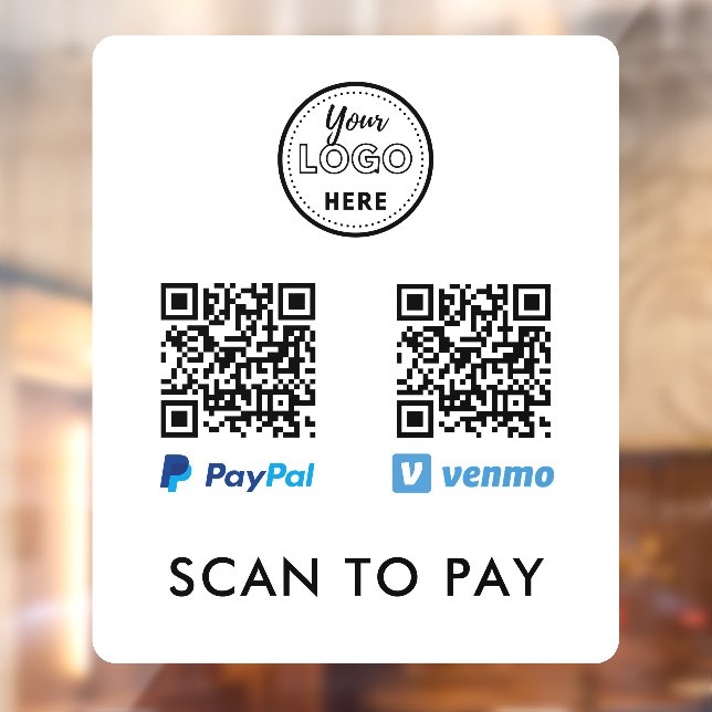 Venmo Paypal QR Code Scan to Pay Logo White (Sheet 2)
