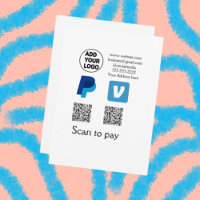 Venmo paypal scan to pay add q r code logo text na