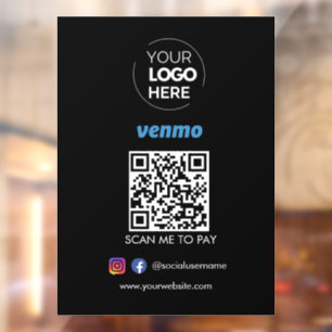 Venmo QR Code Payment Scan to Pay Black
