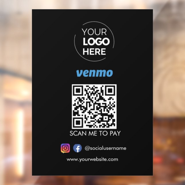 Venmo QR Code Payment  | Scan to Pay Black (Sheet 2)