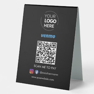 Venmo QR Code Payment Scan to Pay Black