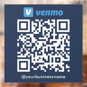 Venmo QR Code Payment Scan to Pay Navy Blue