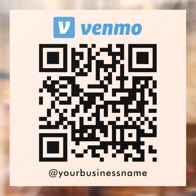 Venmo QR Code Payment Scan to Pay Soft Peach (Sheet 2)