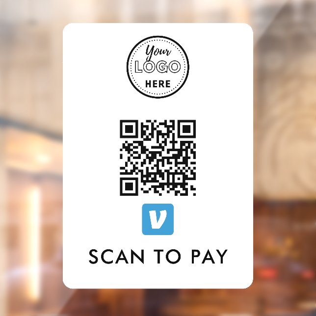 Venmo QR Code Scan to Pay Modern Logo White (Sheet 2)