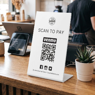 Venmo QR Code Sign Scan to Pay Business