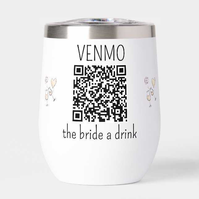 VENMO the Bride a Drink QR Code Bachelorette Party (Front)