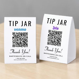 Venmo Zelle Tip Jar QR Business