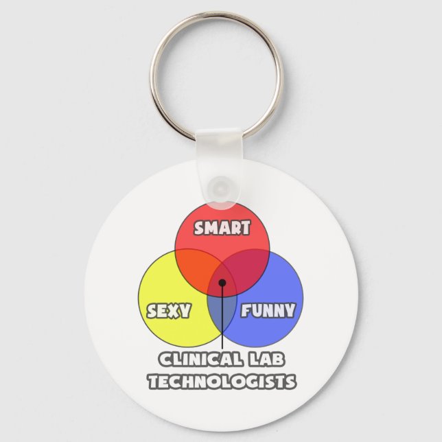 Venn Diagram .. Clinical Laboratory Technologists Key Ring (Front)