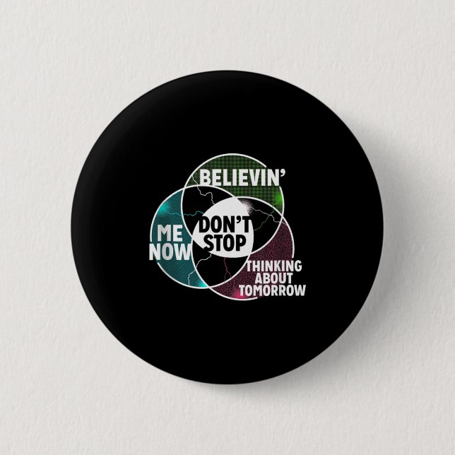 Venn Diagram Don't Stop Algebra Math  6 Cm Round Badge (Front)