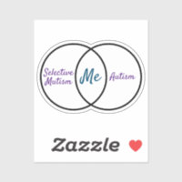 Venn diagram double diagnosis Vinyl Sticker