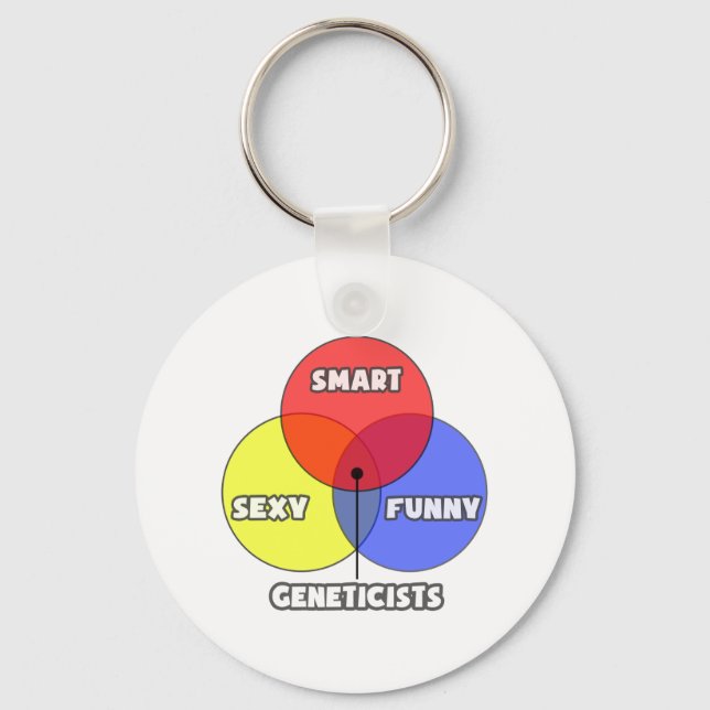 Venn Diagram .. Geneticists Key Ring (Front)