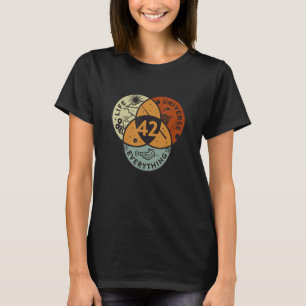 Venn Diagram Life The Universe And Everything - 42 T-Shirt