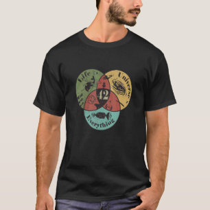 Venn Diagram Life The Universe And Everything  42  T-Shirt