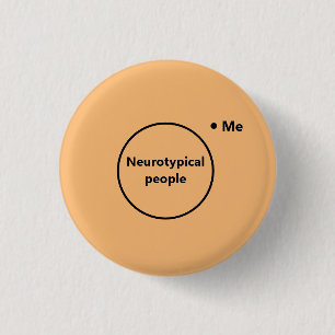 Venn diagram not typical 3 cm round badge