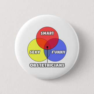 Venn Diagram .. Obstetricians 6 Cm Round Badge