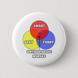 Venn Diagram .. Orthopaedic Nurses 6 Cm Round Badge