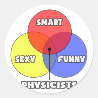 Venn Diagram .. Physicists Classic Round Sticker
