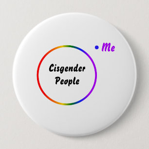 Venn diagram reverse identity 10 cm round badge