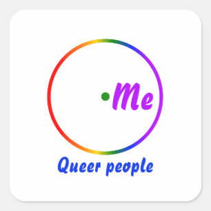 Venn diagram single identity square sticker
