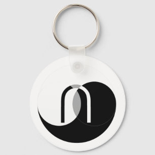 Venn Intersection YinYang Key Ring