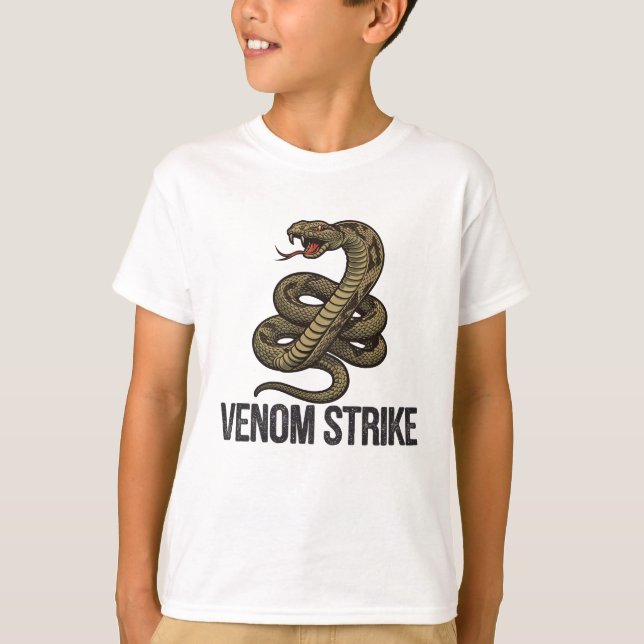 Venom Fury: Deadly Rattlesnake Strike T-Shirt (Front)