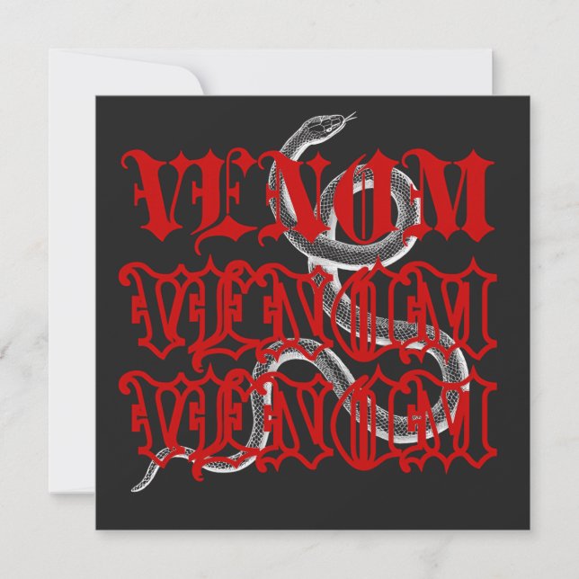 Venom is the snake's weapon  invitation (Front)