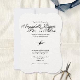 Venomous- Simply Elegant Gothic Wedding Invitation