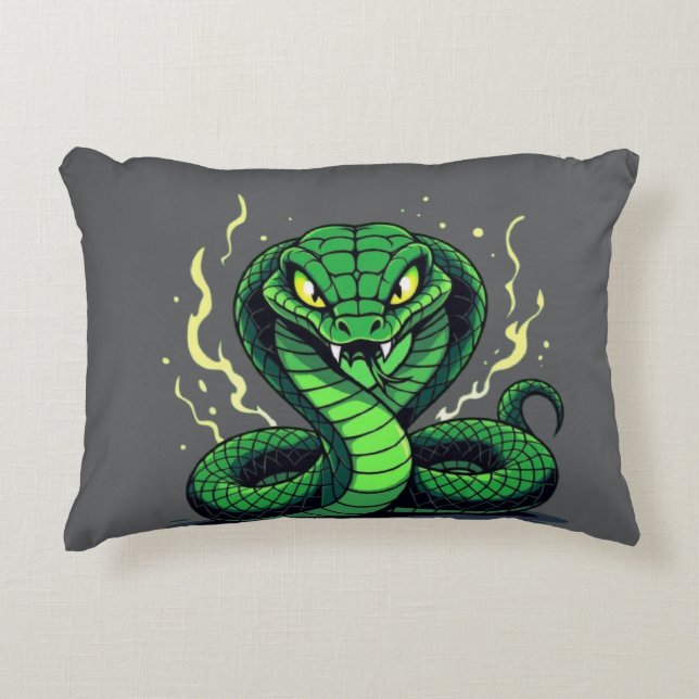 Venomous Snake – Danger and Precision Decorative Cushion (Front)