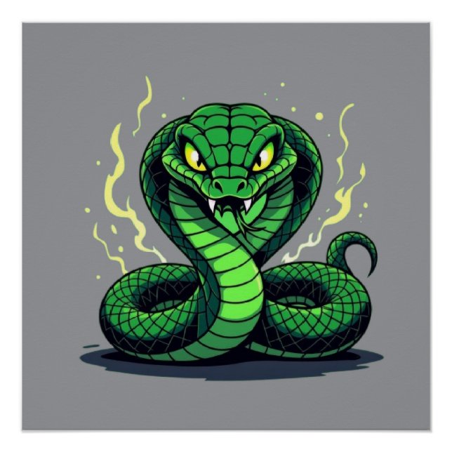 Venomous Snake – Danger and Precision Poster (Front)