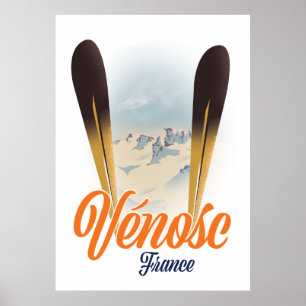 Vénosc, France Ski poster