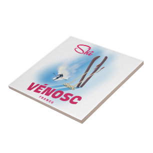 Vénosc France to Ski Ceramic Tile