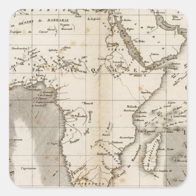 Vents Afrique Square Sticker (Front)