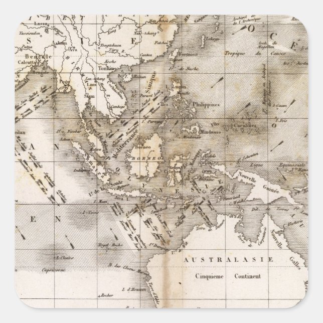 Vents Asia Square Sticker (Front)