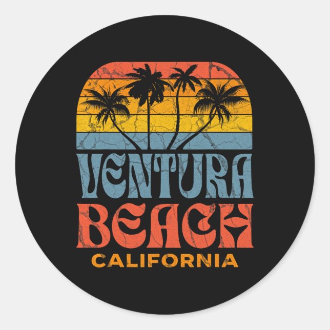 Ventura _4  classic round sticker (Front)