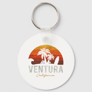 Ventura Beach California Palms Vacation Surf Sundo Key Ring