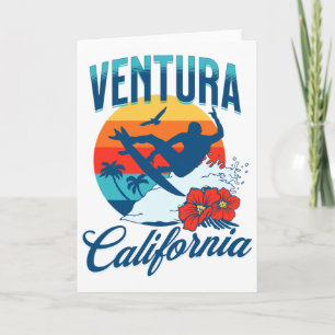 Ventura California Beach Surf Summer Vacation Vint Card