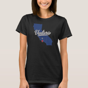 Ventura California CA Map T-Shirt