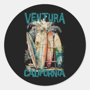 Ventura California Classic Round Sticker