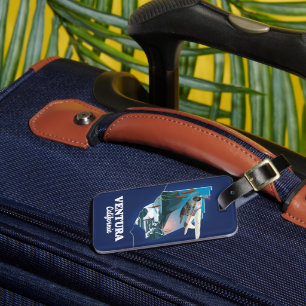Ventura California travel map Table Number Mug Luggage Tag