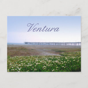 Ventura Dunes and Pier Travel Postcard