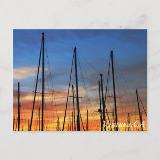 Ventura Harbour morning sky Postcard