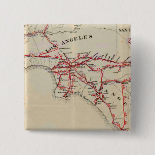 Ventura, Los Angeles, San Bernardino, Orange 15 Cm Square Badge
