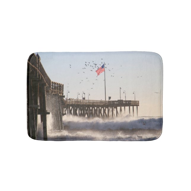 Ventura Pier Waves | El Nino Bath Mat (Front)