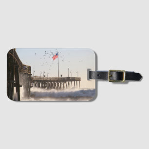 Ventura Pier Waves El Nino Luggage Tag