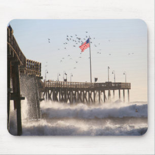 Ventura Pier Waves   El Nino Mouse Pad