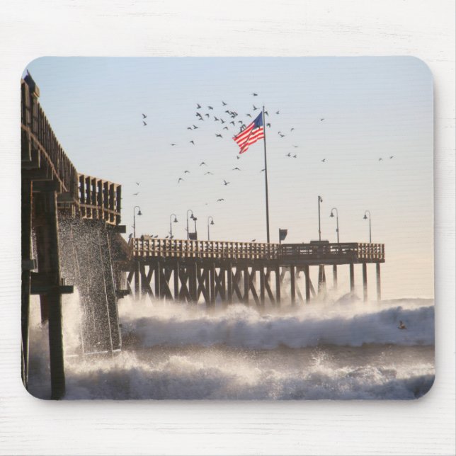 Ventura Pier Waves | El Nino Mouse Pad (Front)