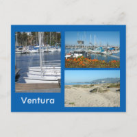 Ventura Shore Three Photo Postcard