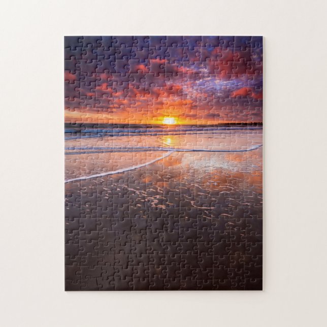 Ventura State Beach At Sunset Jigsaw Puzzle (Vertical)